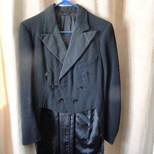 Vintage possible 1950's Long Tail TUXEDO JACKET Made in Canada Quebec